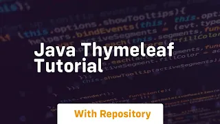 java thymeleaf tutorial