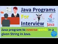 Java program to reverse words in a given String Pradeep Nailwal