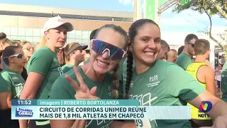 Circuito Unimed reúne mais de 1.800 atletas em corrida pelas ruas de Chapecó