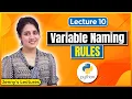 P - 10 Variable Naming Rules in Python Python Tutorials for Beginners