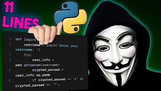 SHORTEST Python code to build a PASSWORD CRACKER 11 Lines Python Basic Project CCA