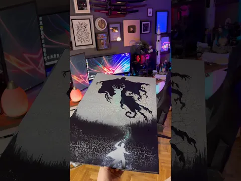 YOU MUST WATCH TILL THE END! #harrypotter #asmr #expectopatronum #spraypainting #dementor
