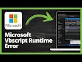 Microsoft VBScript Runtime Error - Quick and Easy Fix