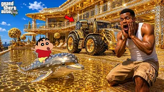Anything Franklin Touches Turns into Gold, Diamond & Money! in GTA 5 | SHINCHAN and CHOP