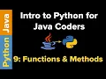 Intro to Python for Java Coders Functions Methods