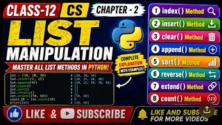 Class-12 CS Chapter - 2 List Manipulation EnhanceCodeLearning