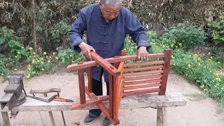 制作一张可以伸缩的榫卯椅子【阿木爷爷 Grandpa Amu】