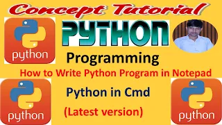 Python program in Notepad How to Run Python Program using Cmd