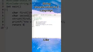 string concatenation in C Language