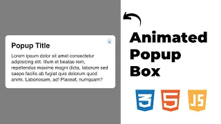 How to Create Animated Popup Box using HTML CSS JavaScript Explained in Hindi
