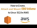 How to Attach and Mount EBS Volume to Linux EC2 in AWS Mounting EBS Volume AWS Tutorials