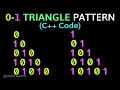 0-1 Binary Triangle Pattern Printing With C Code Pattern Printing Programs
