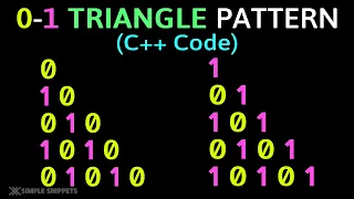 0-1 Binary Triangle Pattern Printing With C Code Pattern Printing Programs