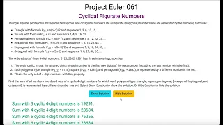 Project Euler 061 - Cyclical Figurate Numbers