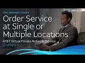 Order Service at Single or Multiple Locations - AT T Virtual Private Network Service Transport