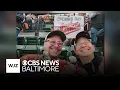 Baltimore couple celebrates anniversary of home opener wedding