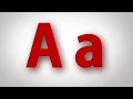 Upper and lower case alphabet