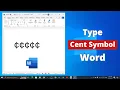 How to Type Cent Symbol on Microsoft Word