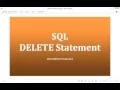 24 - SQL DELETE Statement