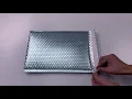 Aqua Ice Metallic Foil Self-Seal Bubble Mailers Cushion Padded Envelopes
