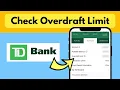Find TD Account Overdraft Limit TD App View Overdraft Limit TD Bank App TD Overdraft Balance