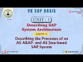 Lesson 2 Describing the Processes of an AS ABAP - and AS Java-based SAP System Unit 1