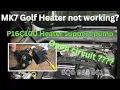 MK7 GTI Heater Support Pump Failure P16C100