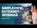 Simpleview Extranet Webinar - August 3 2026