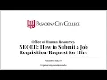 NEOED How to Submit a Job for Hire