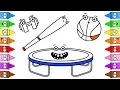 Coloring Page Sports How To Draw Sports Drawing Sports Sport Coloring
