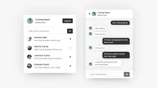 Chat Application using PHP with MySQL JavaScript