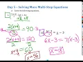 Alg 1 Unit 2 Day 5 More Multi-Step Equations