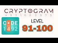 Cryptogram Letters and Numbers 91 92 93 94 95 96 97 98 99 100