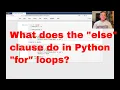 The else clause in Python for loops what does it do