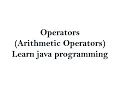 Arithmetic Operators in Java using Eclipse IDE