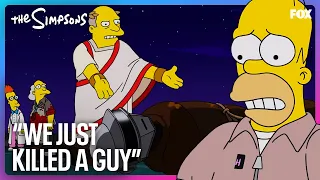 Homer Runs Over Pedestrian With Self-Driving Car | The Simpsons
