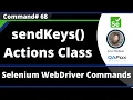 sendKeys Command of Actions Class - Selenium WebDriver