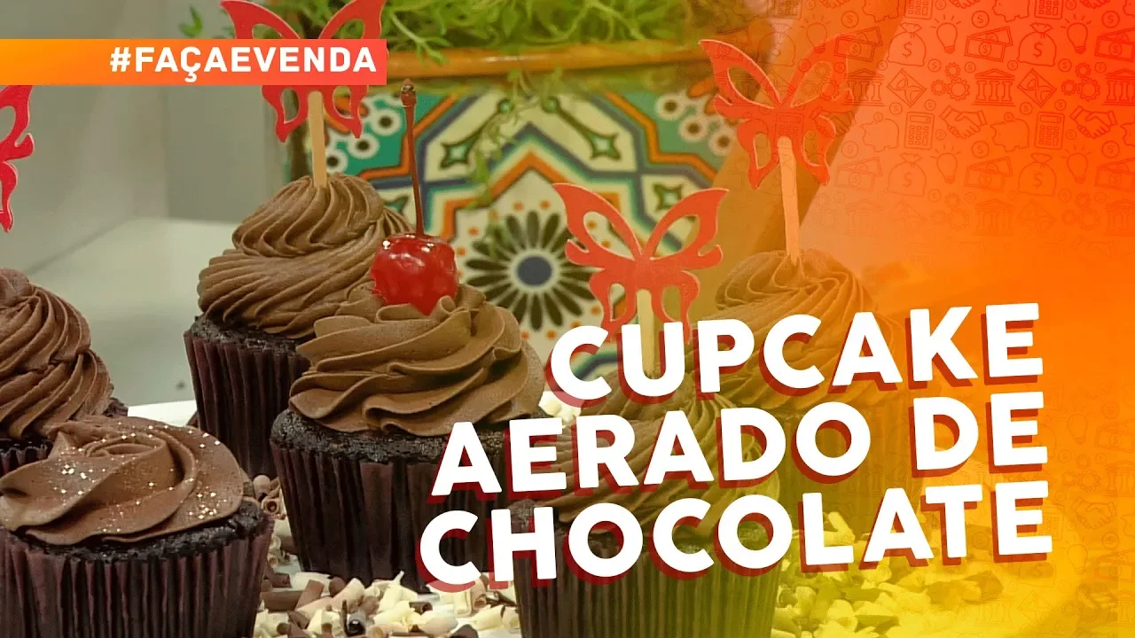 CUPCAKE AERADO DE CHOCOLATE POR DANIELA FRANCISCO