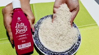 CLAREIA 20 ANOS DE MANCHAS COM LEITE DE ROSAS E ARROZ 🤩 BASTA USAR A NOITE !