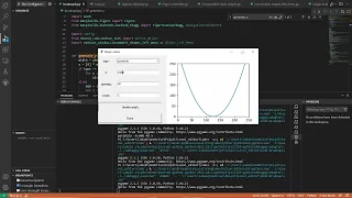 Data visualization drawing graphs with Tkinter and Mathplotlib in Pyhton
