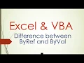 byRef and byVal VBA