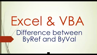 byRef and byVal VBA