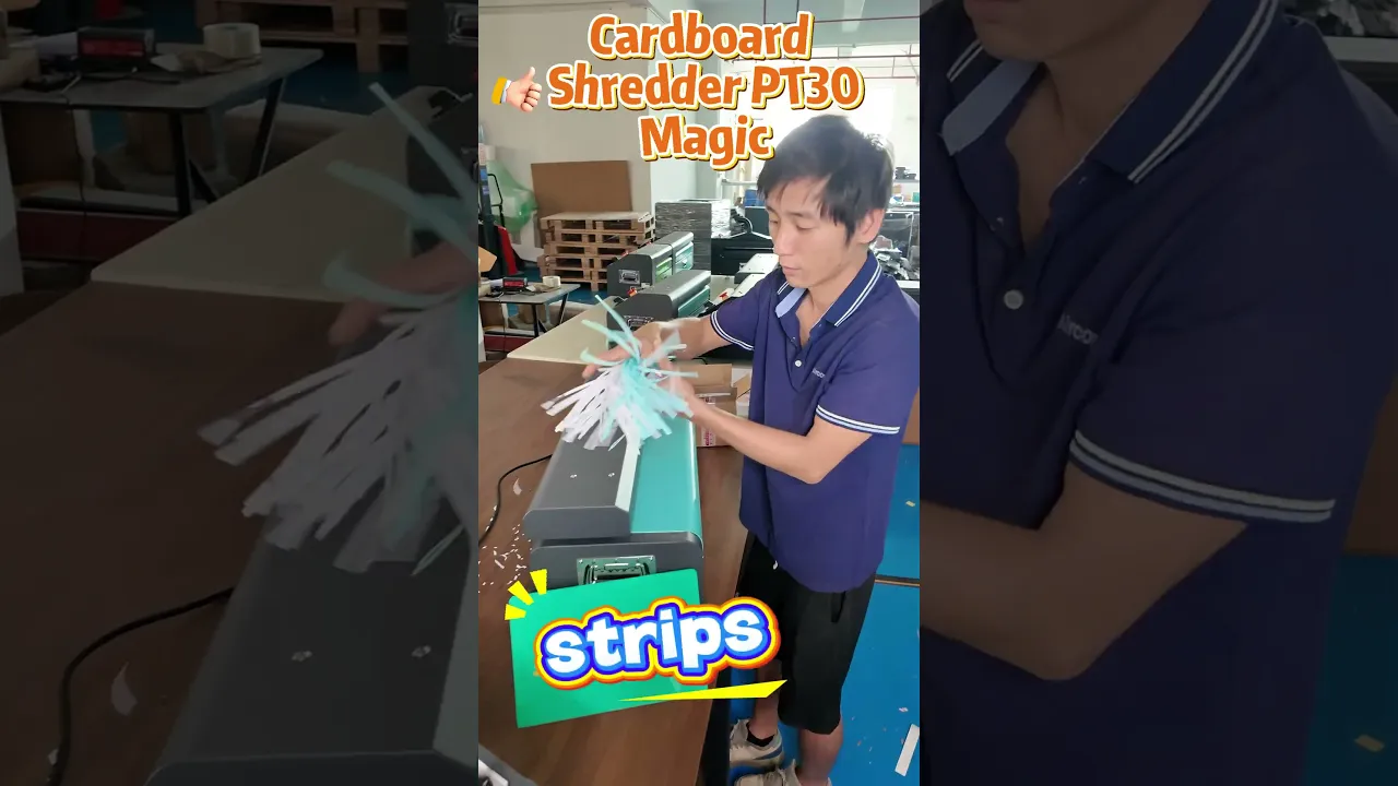 Paper slitter, turn paper into neat strips for eco packaging.