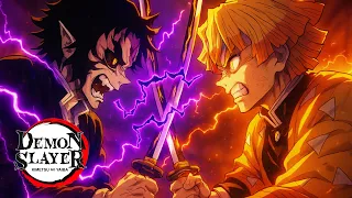 demon slayer infinity castle arc movie trailer zenitsu vs kaigaku full movie fan animation 