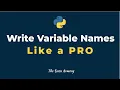Python Tutorial Variable names Rules and Guidelines With Code