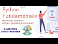 Python Fundamentals in Hindi Python lecture 01 Keywords Identifiers Operators Literals