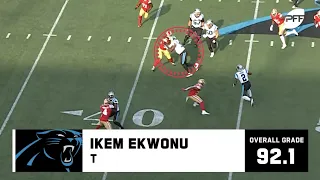 Ikem Ekwonu earns spot in PFF 90 club after performance vs 49ers
