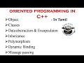 Basic Concepts of Object oriented programming in C - In Tamil