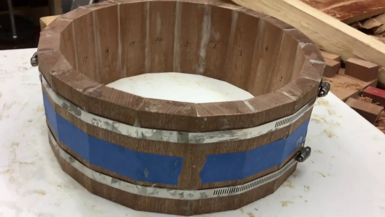 Snare drum build - glue up