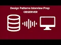 Design Patterns Tech Interview Prep - OBSERVER